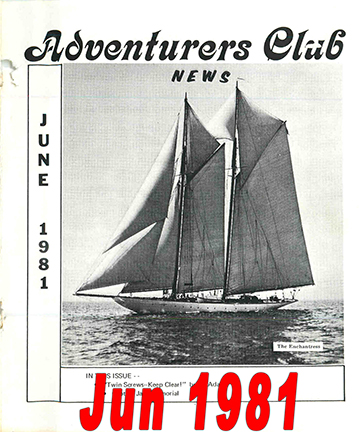 June 1981 Adventurers Club News Cover